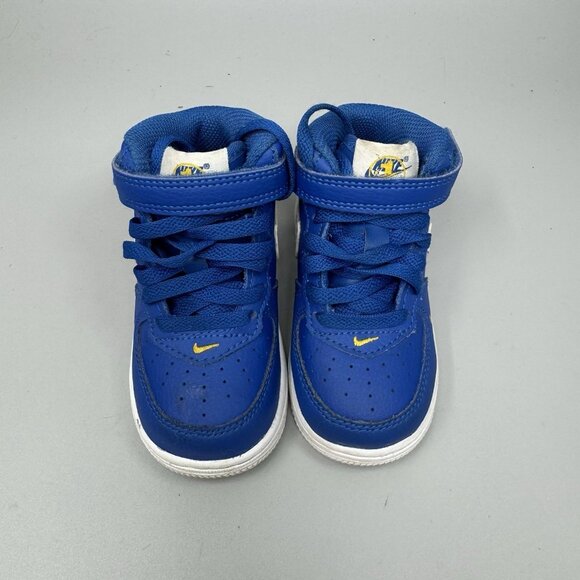 Nike Air Force 1 Mid SE 40th Annivesari Blue Jay-white  Kids Size 6C - Picture 5 of 9